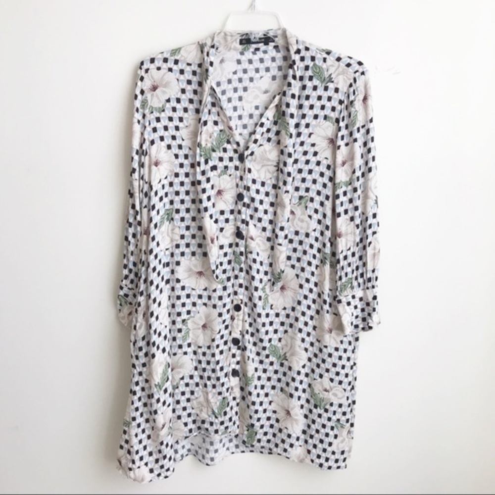 Zara floral print loose fitting Top